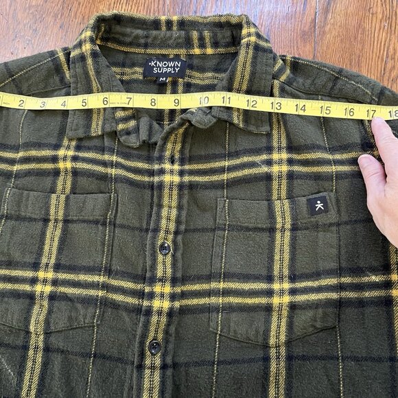 Known Supply Women's Medium Flannel Button Down Shirt Plaid Organic Cotton - Picture 5 of 7
